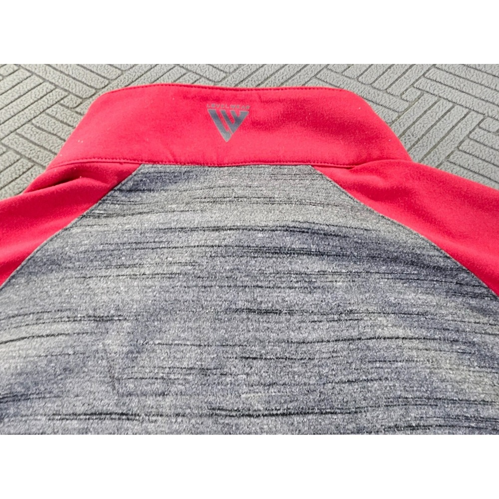 Level Wear IU Hoosiers 3/4 Zip Gray & Red Longsleeve Pullover Men's Medium - Picture 11 of 11
